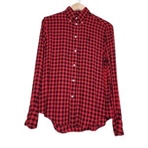 Ralph Lauren Men's Red Flannel Shirt - Small